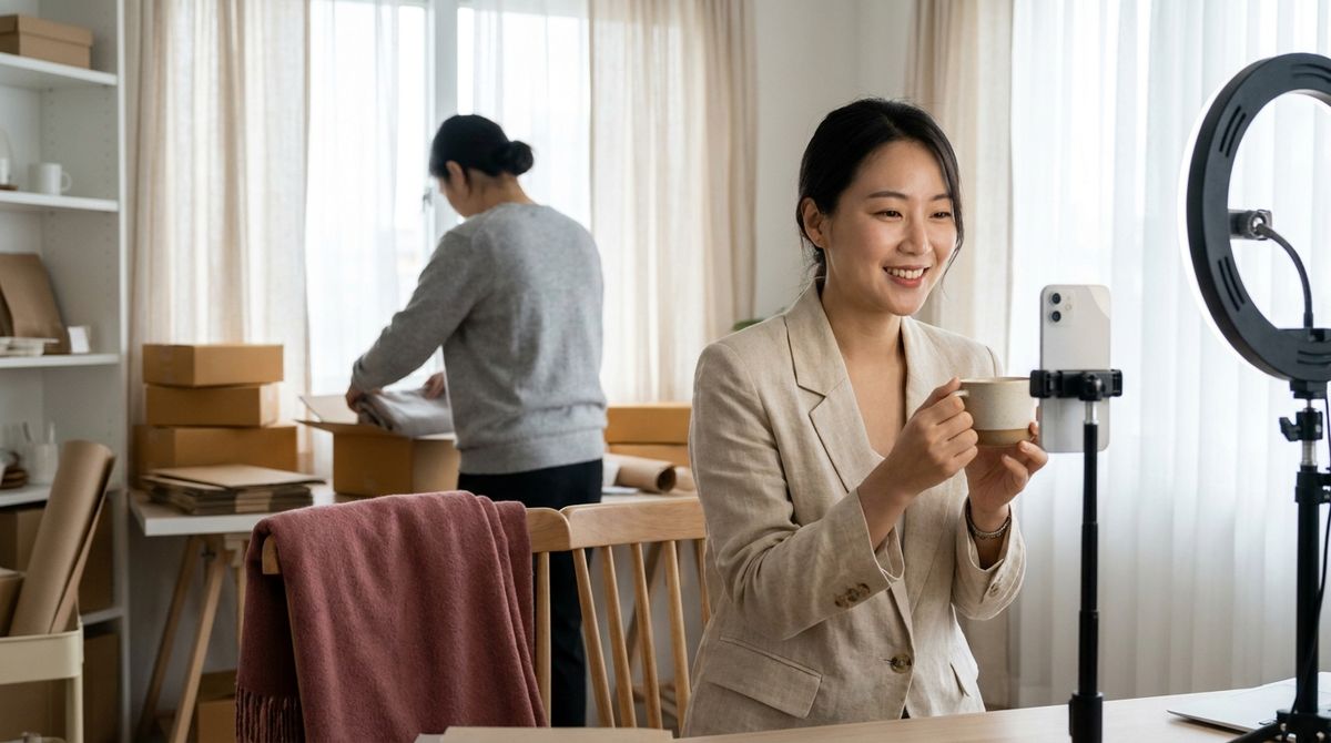 라이브 방송과 주문 처리